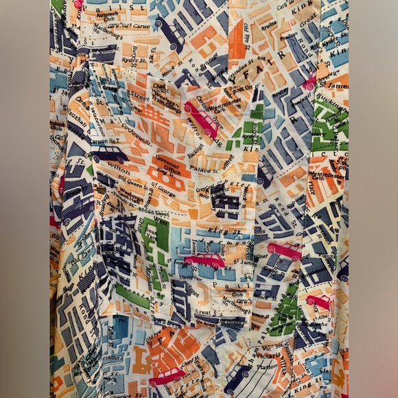 Maeve Anthropologie London Map Button-down Shirt with pockets, size 8/M - Picture 5 of 8
